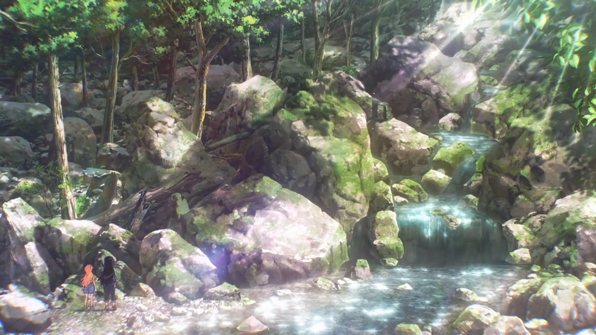 Natural waterfall made by flowing over an old landslide.