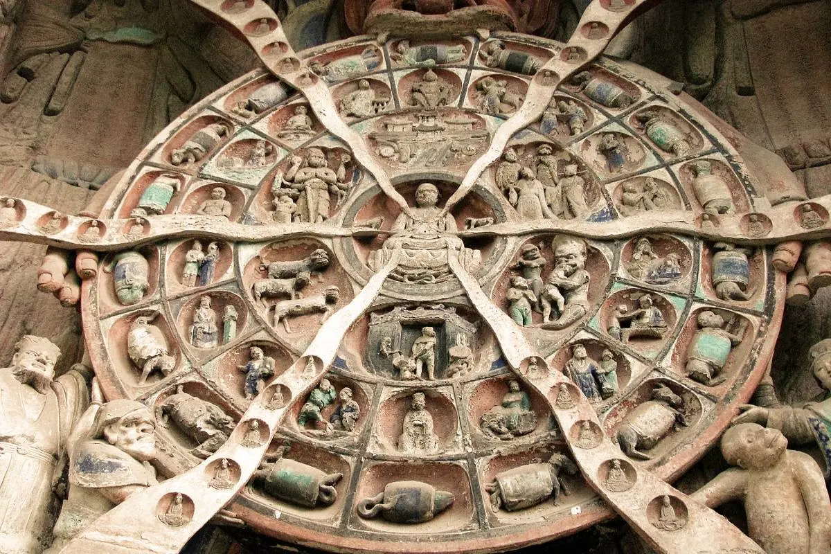 12th century Buddhist rock carving depicting SCP-7800. 12th century Buddhist rock carving depicting SCP-7800.