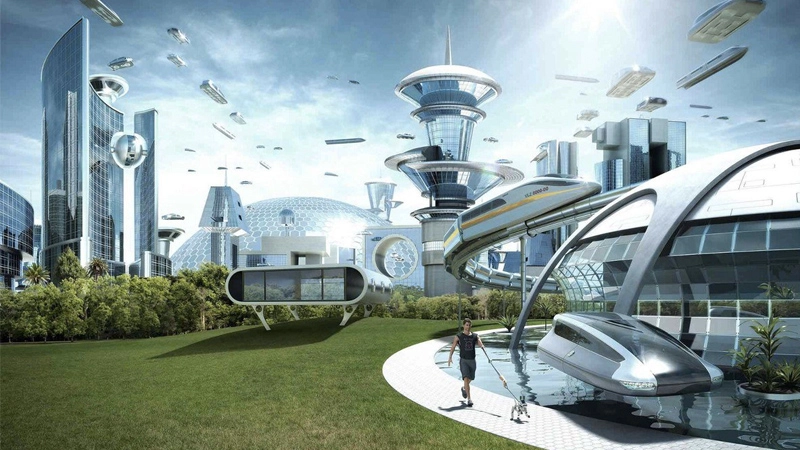a futuristic city