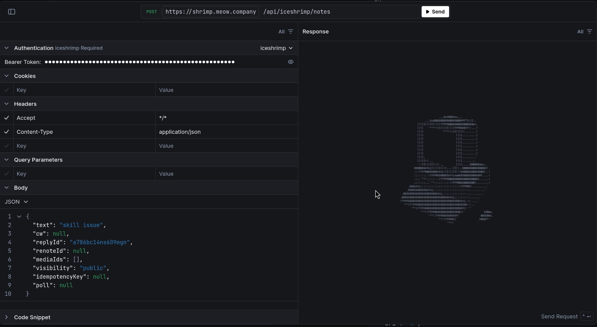 same as above but scalar UI instead of swagger UI