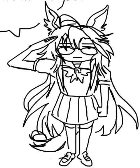 I don't know who this is, but I assume a horse girl. She is saluting.