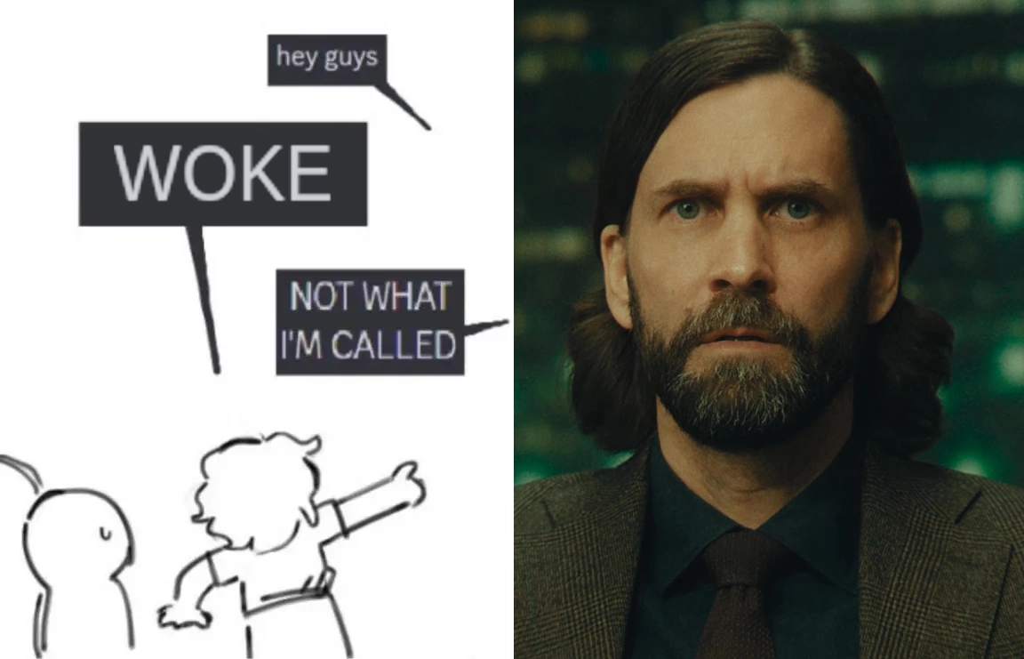 Alan Wake: hey guys
person pointing at Wake: WOKE
Alan Wake: NOT WHAT I'M CALLED
