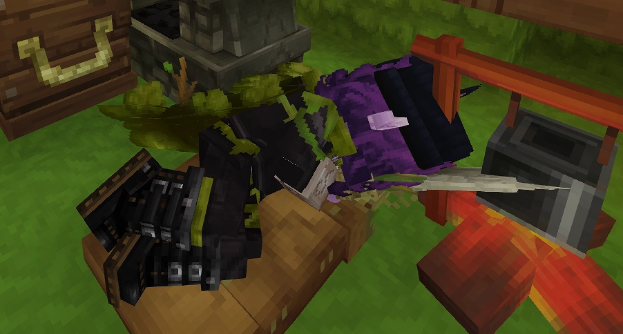 Hytale screenshot of me sleeping with my sword right against my face