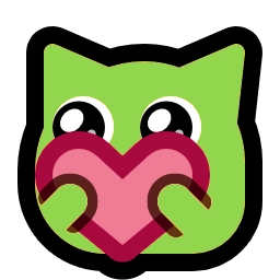 neocat heart but it is green because it can be posted here