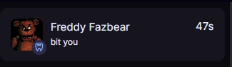 freddy fazbear bit me