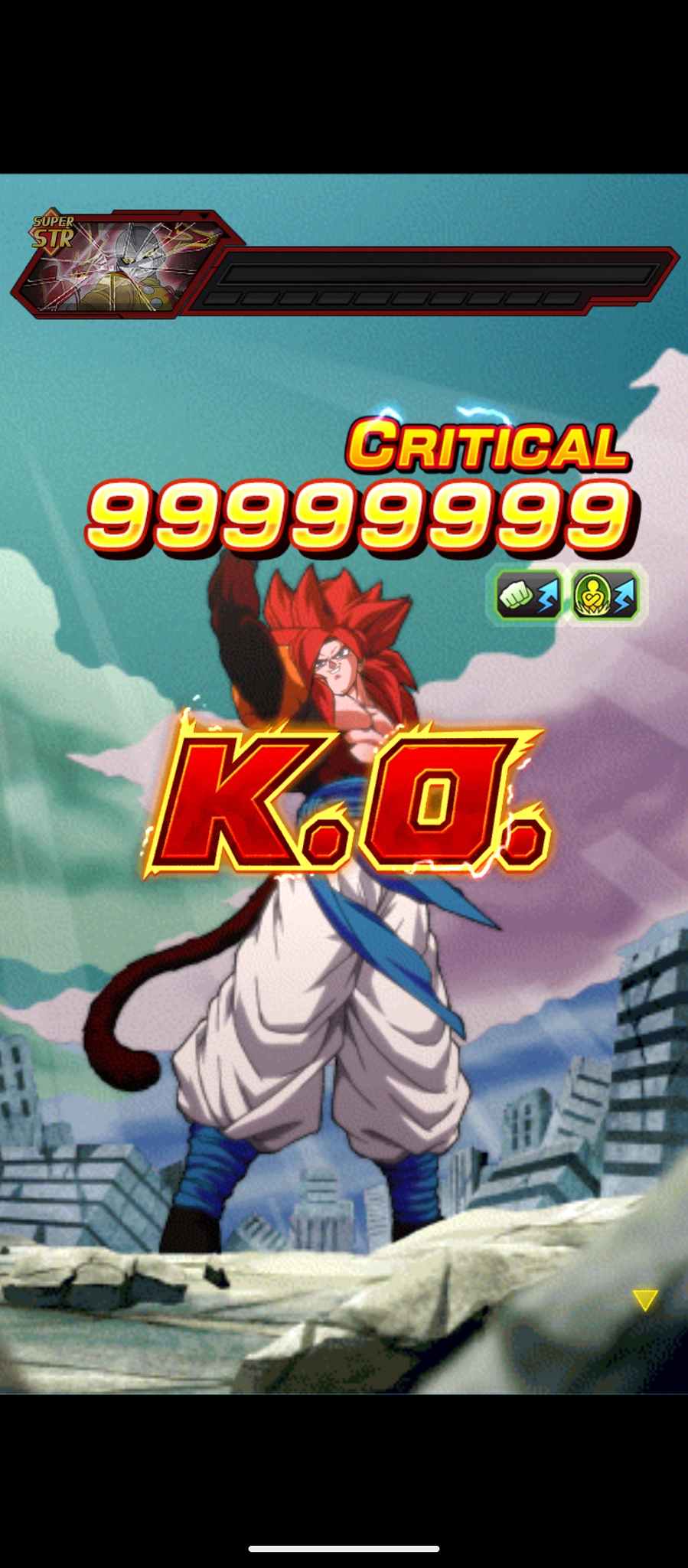 AGL LR Gogeta's new Active Skill, doing over the maximum amount of damage.