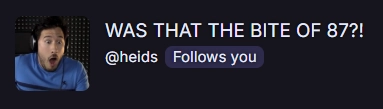 WAS THAT THE BITE OF 87?