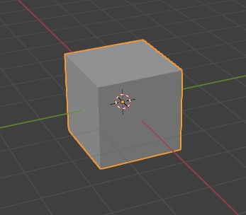 default blender cube with the default camera angle